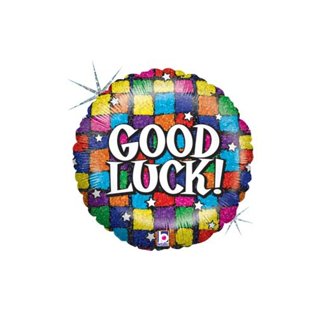 Good Luck Squares Foil 18/45cm Rnd