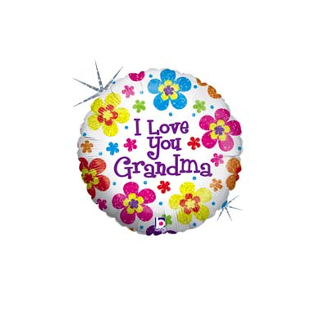 I Love You Grandma Foil 18/45cm Rnd
