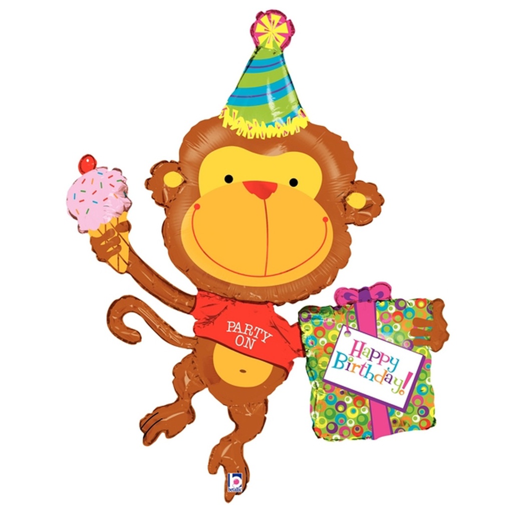 Birthday Monkey 49''/126cm Shape (D)