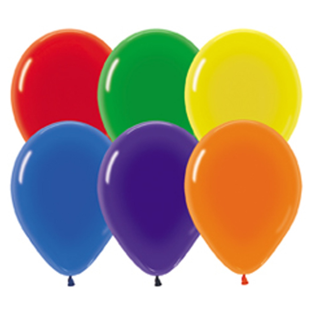 Fashion Assorted 30cm Round Balloon 100pk