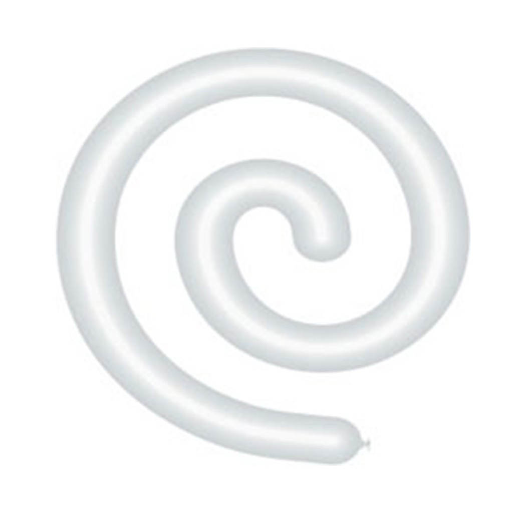 Fashion White 360 Twisty Balloon 50pk