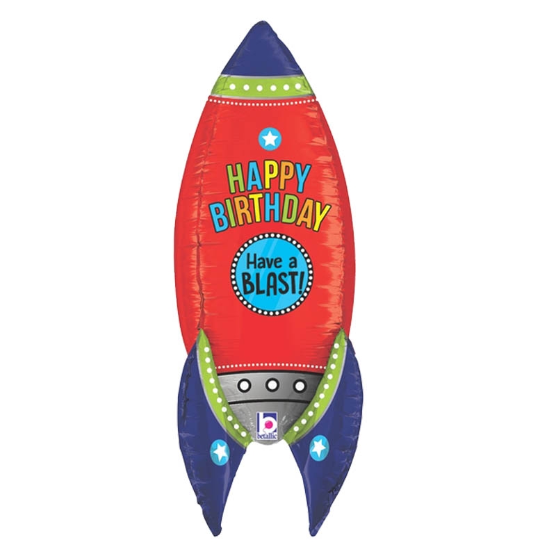Blasting B/day Rocket D3  Shape Foil 36&quot;