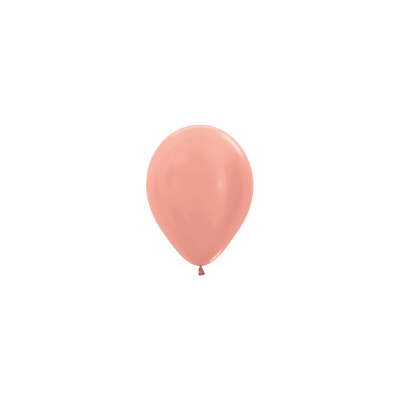Metallic  Rose Gold 12cm Balloon 100pk