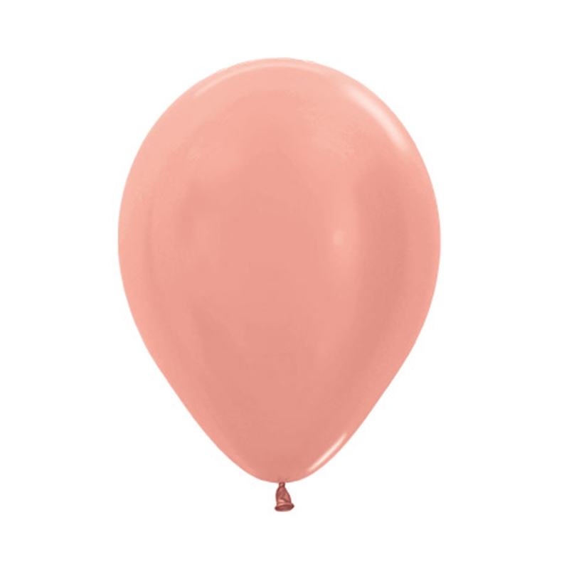 Metallic Rose Gold 30cm Round Balloon 100pk