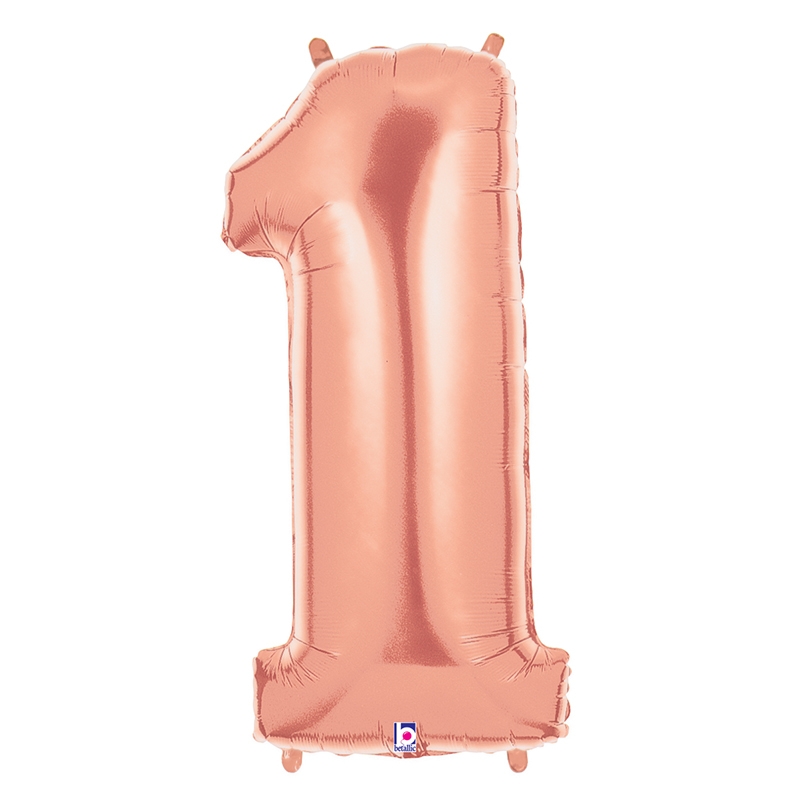 Megaloon 1 Rose Gold Foil 40&quot; 1pk