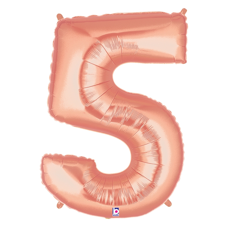 Megaloon 5 Rose Gold Foil 40&quot; 1pk