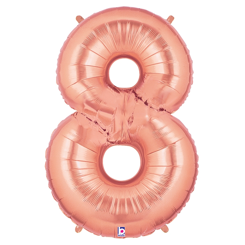 Megaloon 8 Rose Gold Foil 40&quot; 1pk