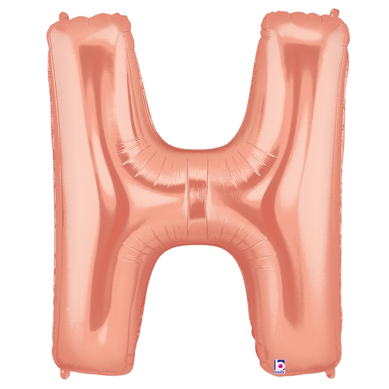 Megaloon H Rose Gold Foil Balloon 40&quot; 1pk