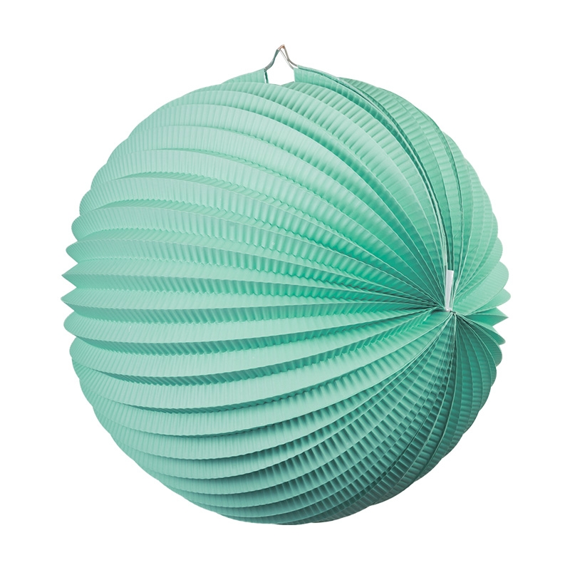 FS Accordion Lantern Mint Green 25cm 1pk (D)