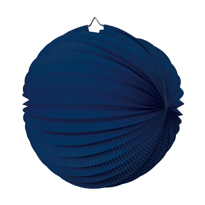 FS Accordion Lantern Navy Blue 25cm 1pk (D)