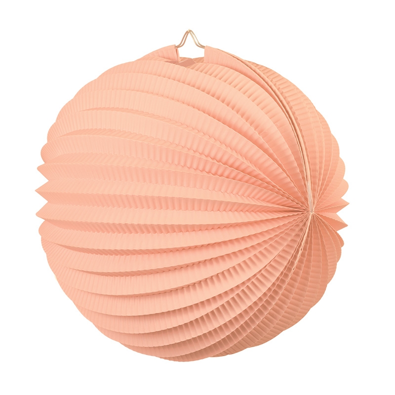 FS Accordion Lantern Peach 25cm 1pk (D)