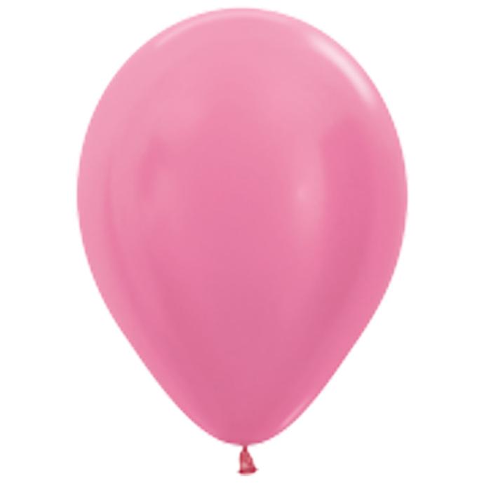 Shimmer Pearl Fuchsia 30cm Round Balloon 18pk