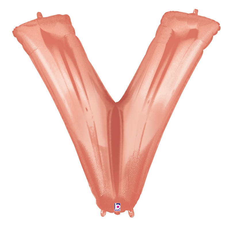 Megaloon V Rose Gold Foil Balloon 40&quot; 1pk