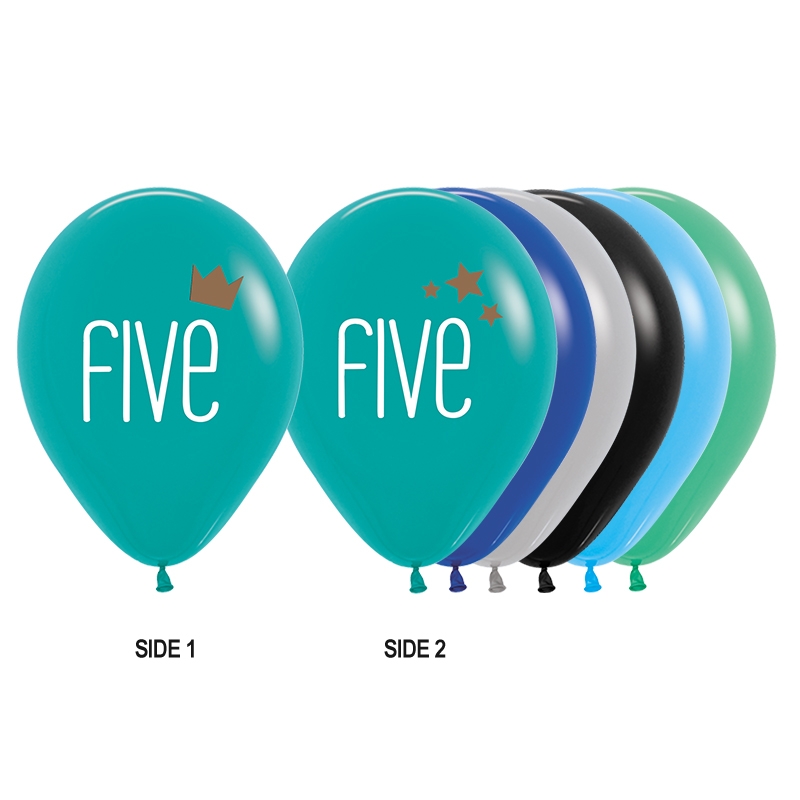 FS Five Boy Fash Asstd 30cm 2s Wht/Gold ink 50pk