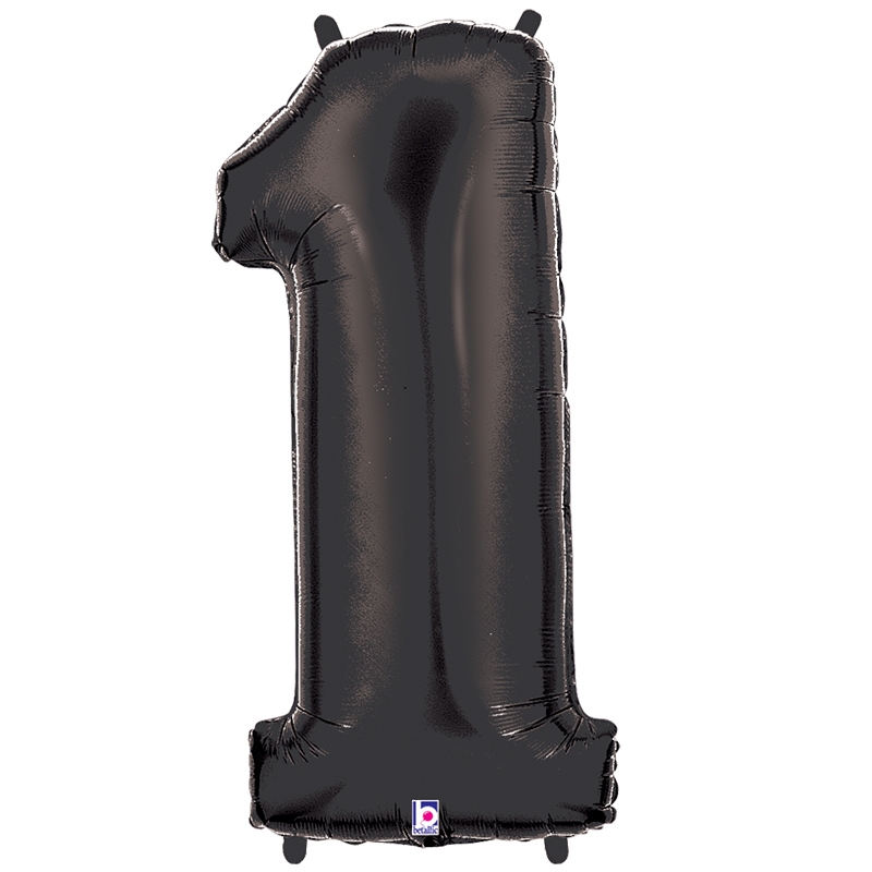 Megaloon 1 Black Foil 40&quot; 1pk