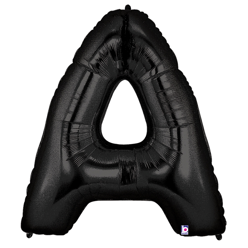 Megaloon A Black Foil Balloon 40&quot; 1pk