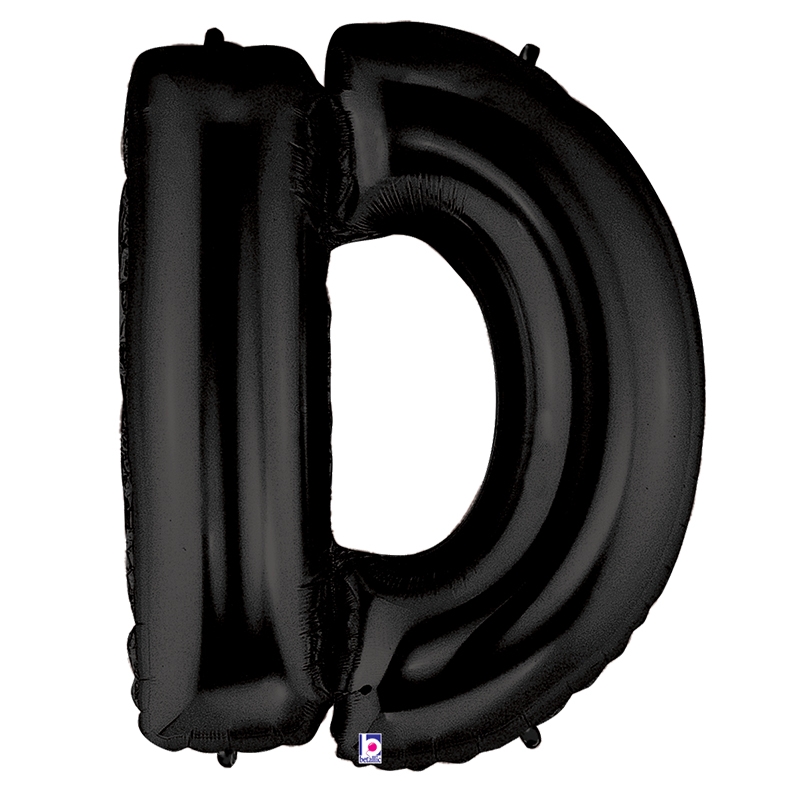 Megaloon D Black Foil Balloon 40&quot; 1pk