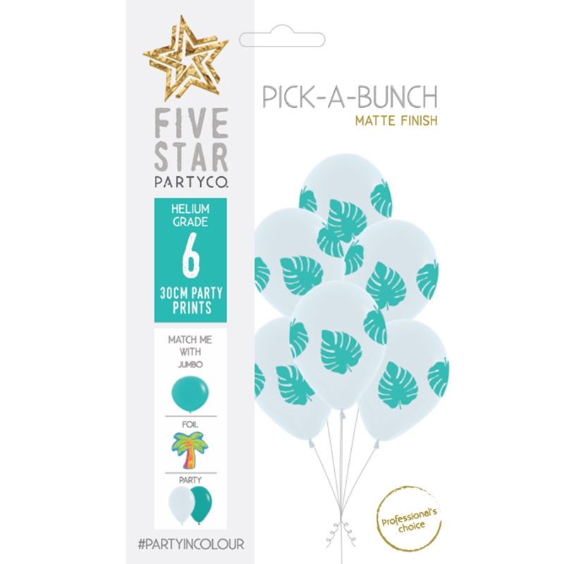 PICK-A-BUNCH Palm 30cm White 6pk
