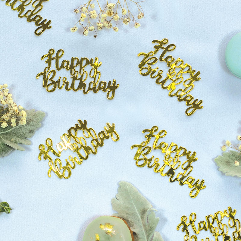 FS H/BIRTHDAY Foil Jumbo Confetti Gold 10pk