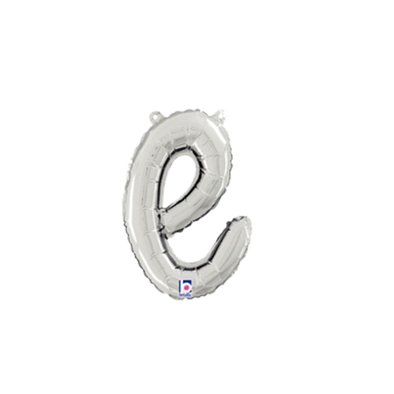 M/Loon Script e Silver Foil Air filled 14&quot; 1pk