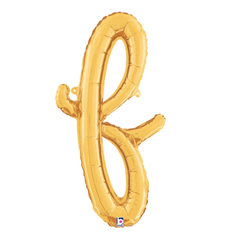 M/Loon Script f Gold 24&quot; Foil  Air filled 1pk