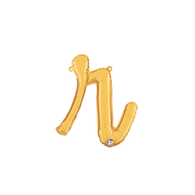 M/Loon Script r Gold Foil Air filled 14&quot; 1pk
