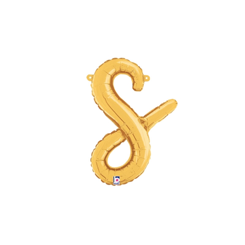 M/Loon Script s Gold Foil Air filled 14&quot; 1pk