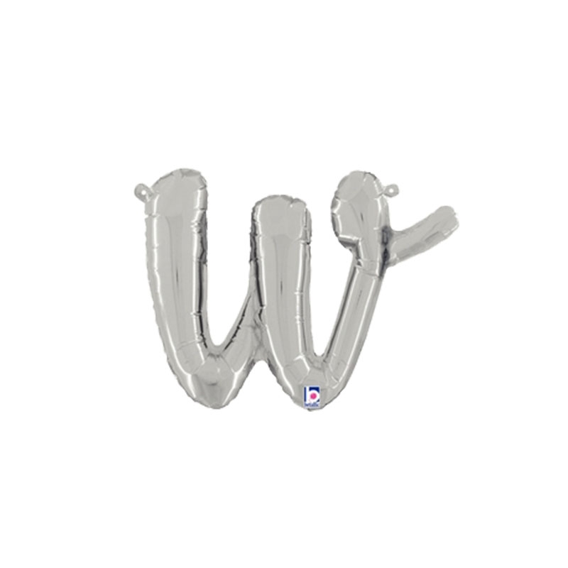 M/Loon Script w Silver Foil Air filled 14&quot; 1pk
