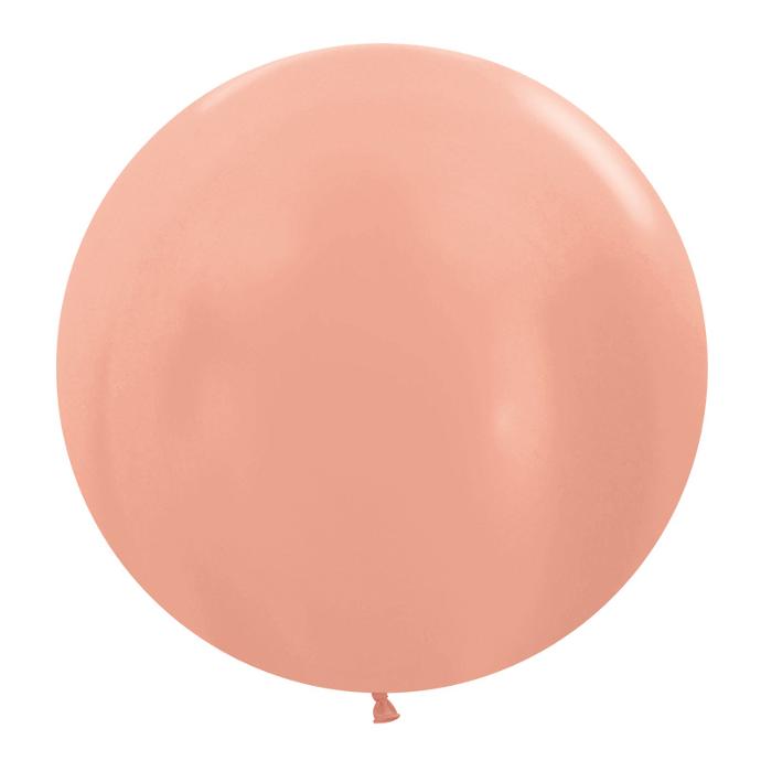 Shimmer Rose Gold 60cm Round Balloons 2pk