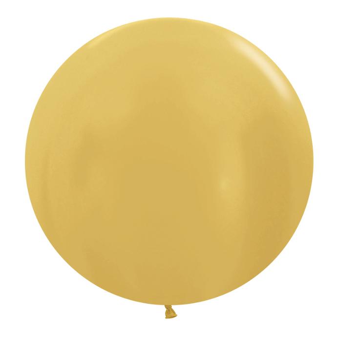 Shimmer Gold 60cm Round Balloons 2pk
