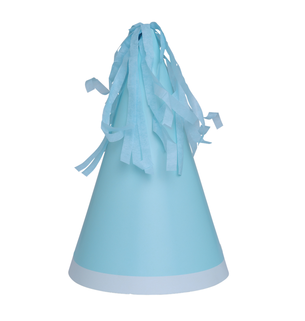 FS Party Hat with Tassel Topper Pastel Blue 10pk