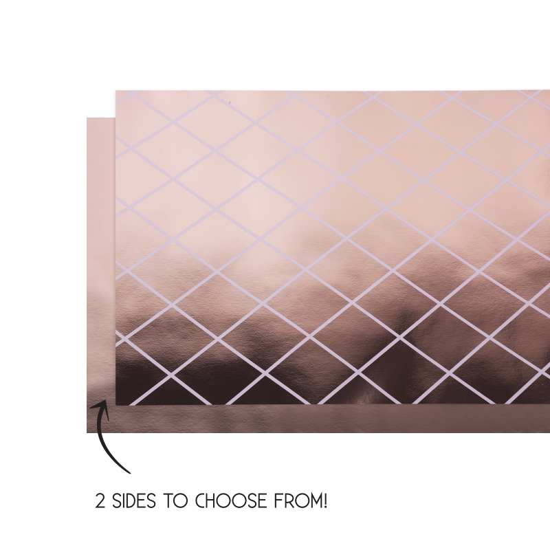FS Table Runner Reversible 4mx35cm M/ RoseGold1pk