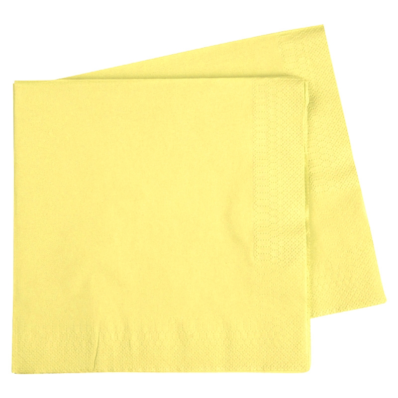 FS Dinner Napkin 400mm Pastel Yellow 40pk