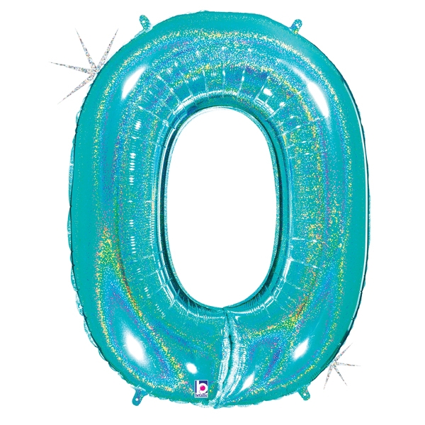 Megaloon Glitter 0 Robin's Egg Blue Foil 40&quot; 1pk