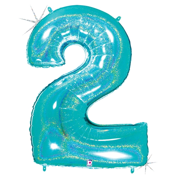 Megaloon Glitter 2 Robin's Egg Blue Foil 40&quot; 1pk