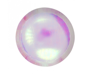 FS Paper Round Snack Plate 7&quot; Iridescent 10pk  (D)