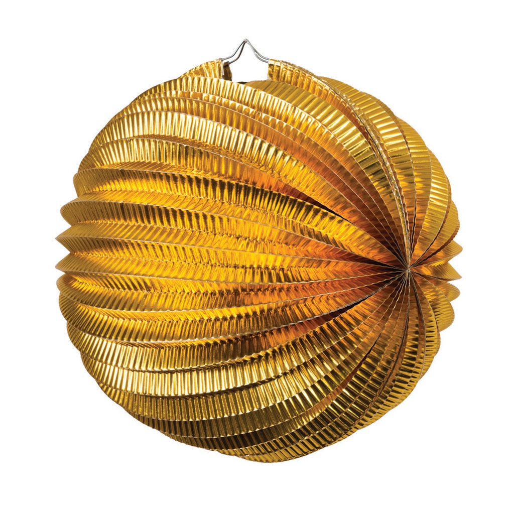 FS  Accordion Lantern Gold Foil  25cm 1 pk (D)