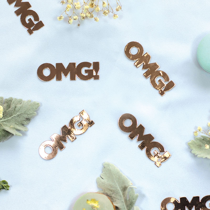FS OMG Foil Jumbo Confetti Rose Gold 20pk