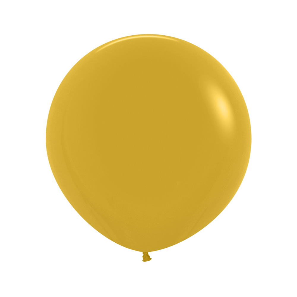 Matte Mustard 60cm Round Balloons 2pk