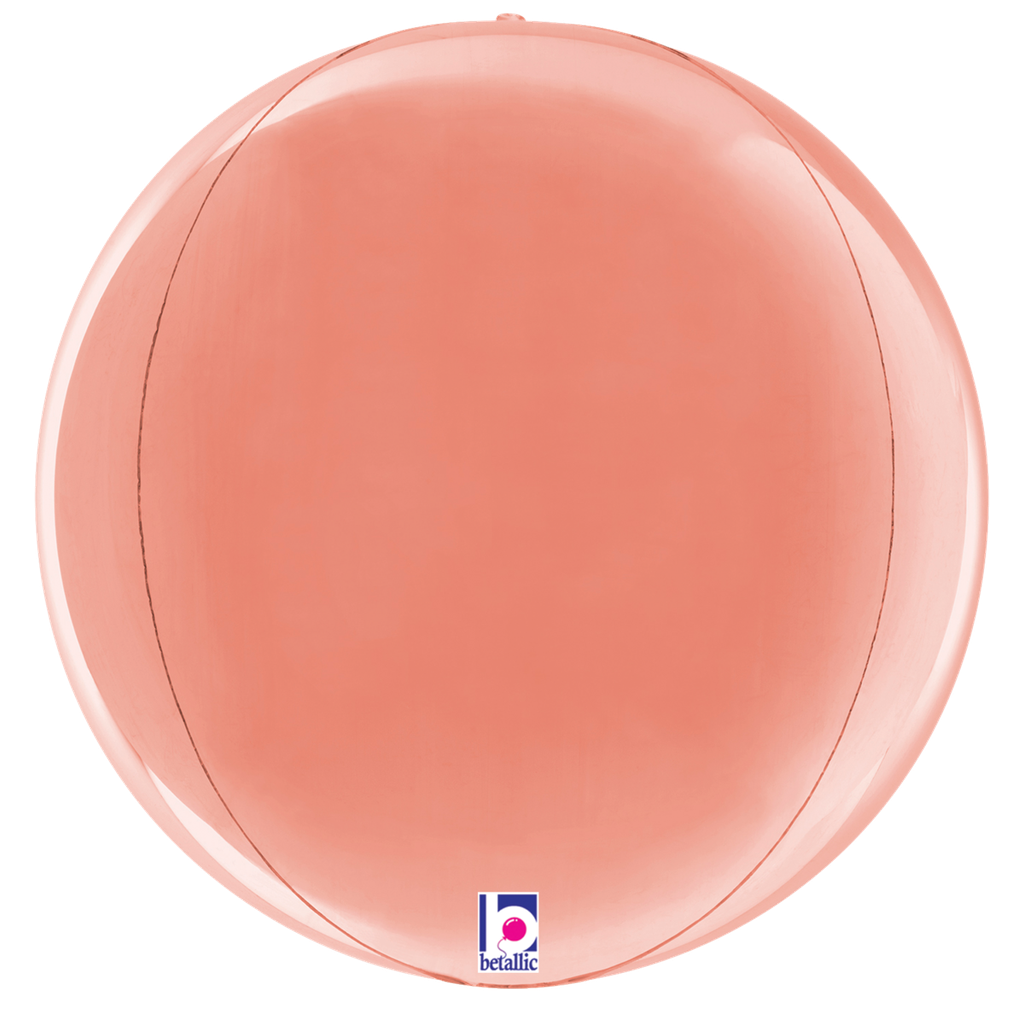 Globe Solid Rose Gold  22&quot; 1pk