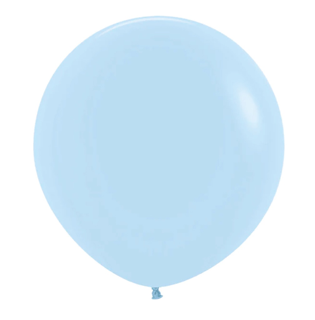 Matte Pastel Blue 90cm Round Balloon 1pk