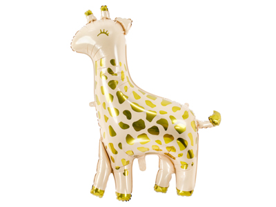 PD Foil Balloon Matte Giraffe with Gold Spots 1pkt 100x120CM