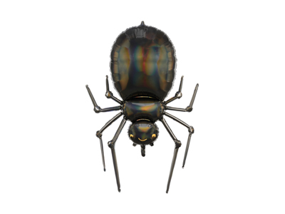 PD Foil Balloon Glossy Black Spider 1pkt 60x101CM 
