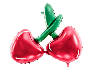 PD Foil Balloon Glossy Red Cherry Pair 1pkt 88x73CM 