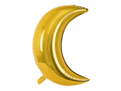 PD Foil Balloon Crescent Moon Gold 1pkt 60CM 