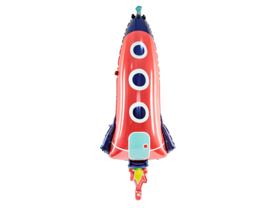 PD Foil Balloon Glossy Red Rocket 1pkt 44x115CM 