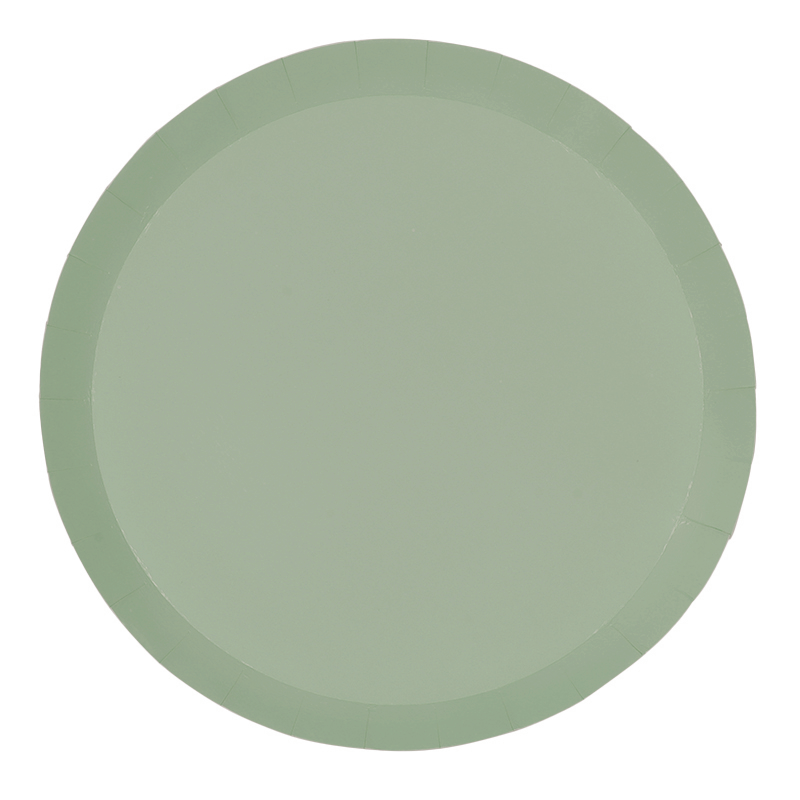 FS Paper Round Plate 9&quot; Eucalyptus 10pk (D)