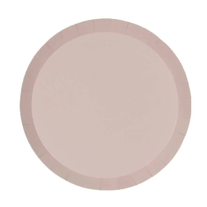 Fs Paper Round Plate 9&quot;  White Sand 10pk (D)