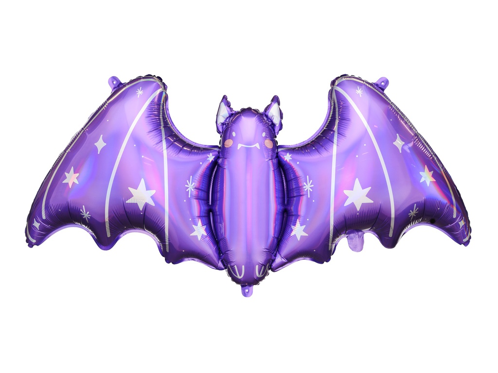 PD Foil Balloon Purple Bat 1pkt 96x44cm