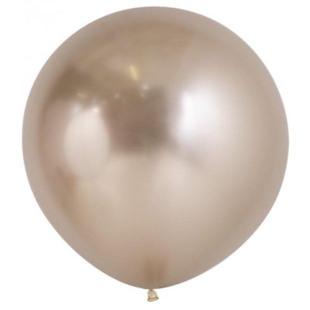 Reflex Champagne 60cm Round Balloon 2pk